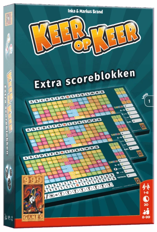 999 Games Keer Op Keer: Scoreblokken -Bordspellen Winkel 1123157561