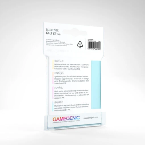 Gamegenic Inner Sleeves: Standard Card Game (64x89mm) - 100 -Bordspellen Winkel 1229260682