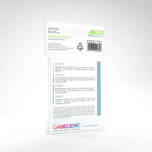 Gamegenic Prime Board Game Sleeves: Standard American (59x91mm) - 50 -Bordspellen Winkel 1229640917
