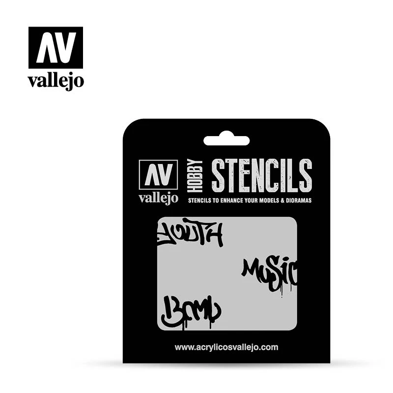 Hobby Stencils: Street Art Nº1 (Vallejo) 1 Hobby Stencils: Street Art Nº1 (Vallejo)