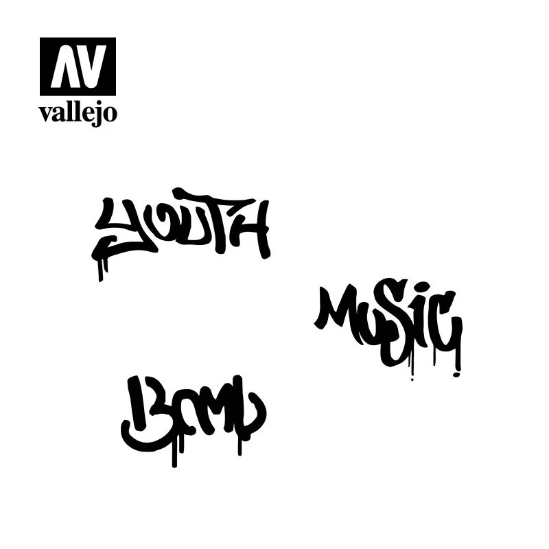 Hobby Stencils: Street Art Nº1 (Vallejo) 2 Hobby Stencils: Street Art Nº1 (Vallejo) - Afbeelding 2