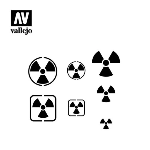 Hobby Stencils: Radioactivity Signs (Vallejo) -Bordspellen Winkel 1434373097
