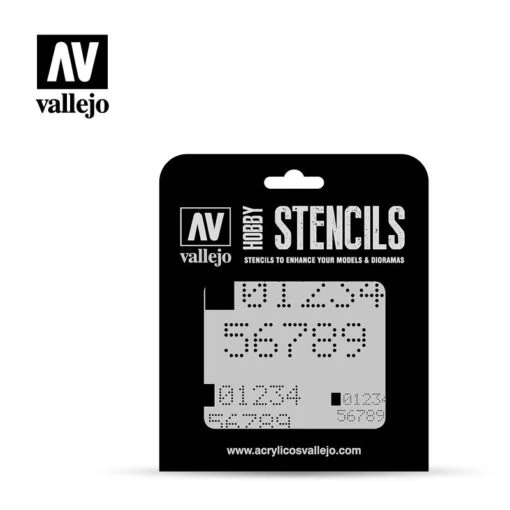 Hobby Stencils: Digital Numbers (Vallejo) -Bordspellen Winkel 1434396407