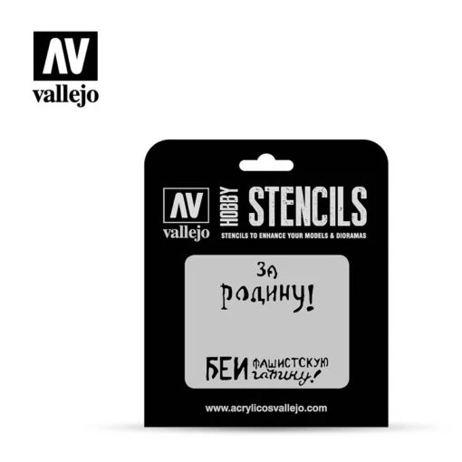 Hobby Stencils: Soviet Slogans WWII N°2 (Vallejo) -Bordspellen Winkel 1434436412