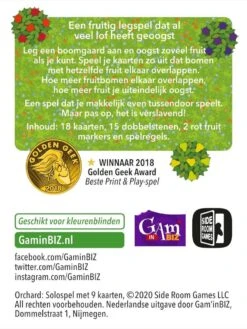 Orchard: Solospel Met 9 Kaarten -Bordspellen Winkel 1502822176