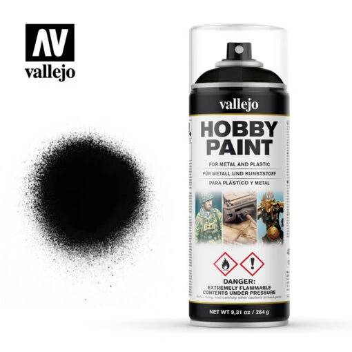Hobby Paint Spray: Black (Vallejo) -Bordspellen Winkel 1523509092