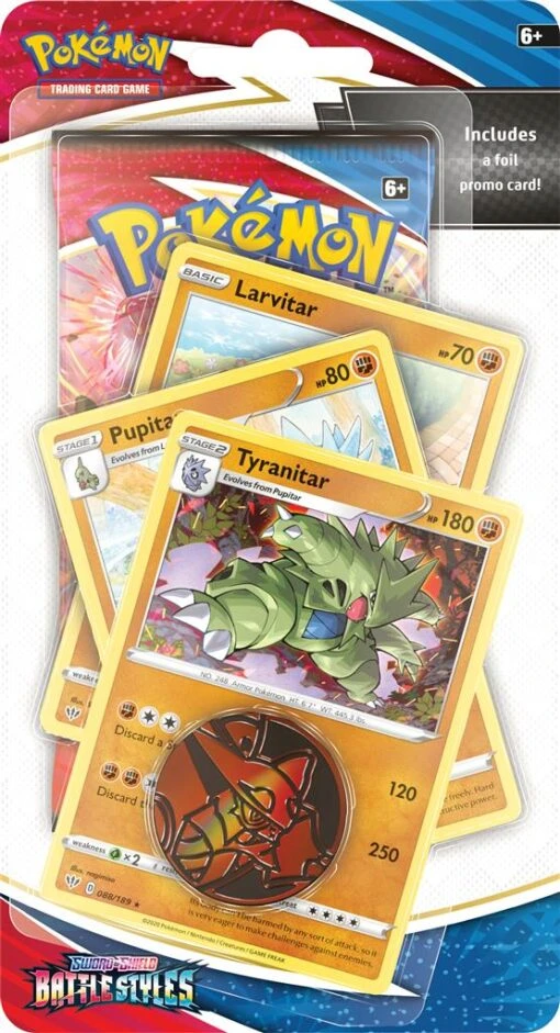 POKEMON Pokémon: Sword & Shield - Battle Styles (Premium Checklane Blister - Tyranitar) -Bordspellen Winkel 1577169914