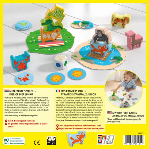 Mijn Eerste Spellen: Dier Op Dier Junior (2+) -Bordspellen Winkel 1596165856