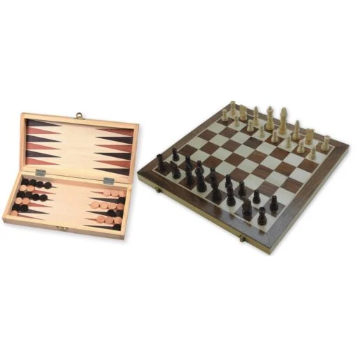 Schaak & Backgammon Klapcassette -Bordspellen Winkel 1717770258