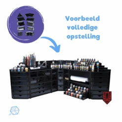 Black Paint Rack: Hoek Top (voor The Army Painter & Vallejo Verf) -Bordspellen Winkel 1780649148