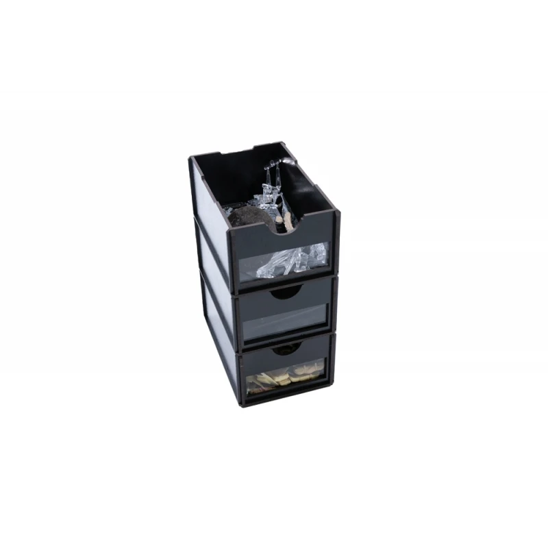 Black Paint Rack: Hoekstuk Met Lades 7 Black Paint Rack: Hoekstuk Met Lades - Afbeelding 7