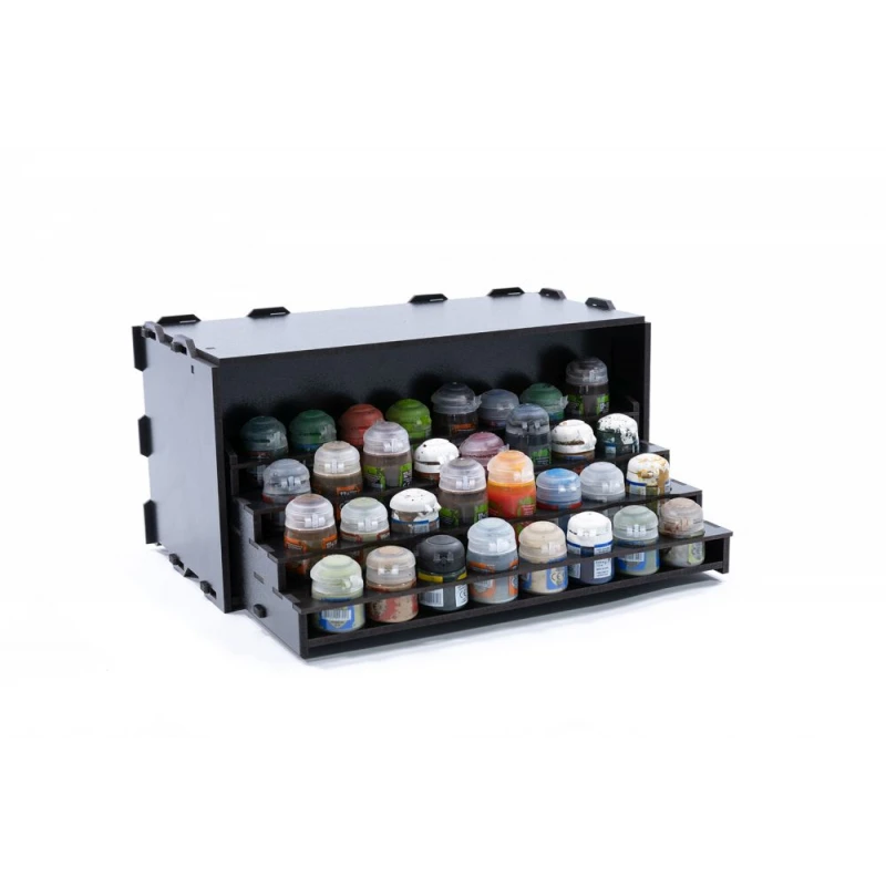 Black Paint Rack: Uitschuifbaar Rek (voor Citadel Verf) 2 Black Paint Rack: Uitschuifbaar Rek (voor Citadel Verf) - Afbeelding 2