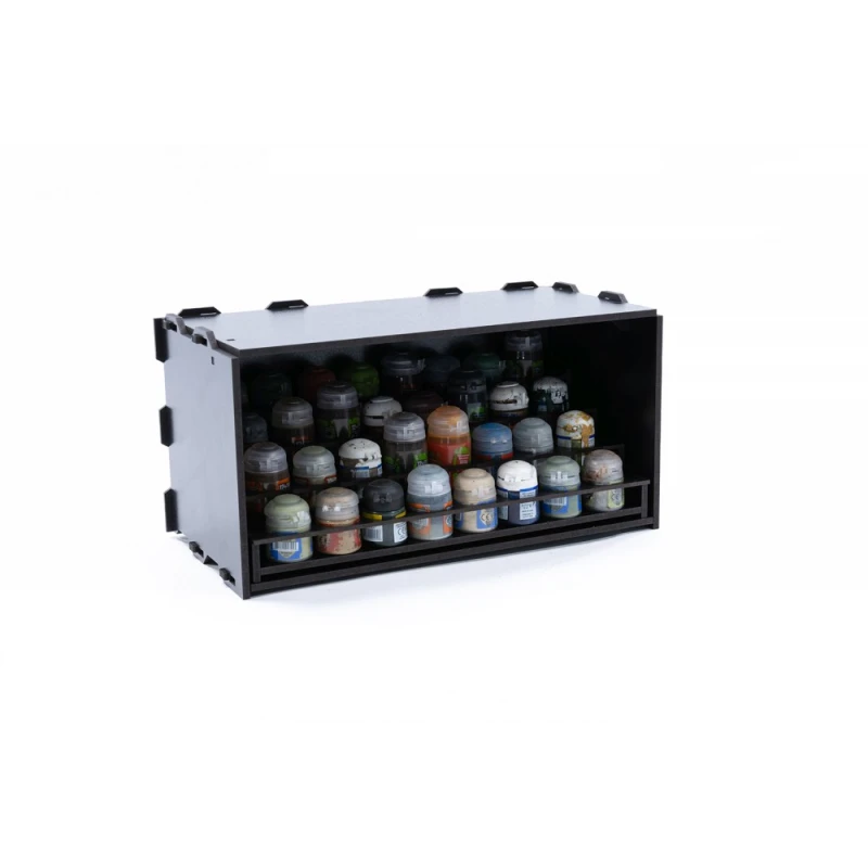 Black Paint Rack: Uitschuifbaar Rek (voor Citadel Verf) 7 Black Paint Rack: Uitschuifbaar Rek (voor Citadel Verf) - Afbeelding 7