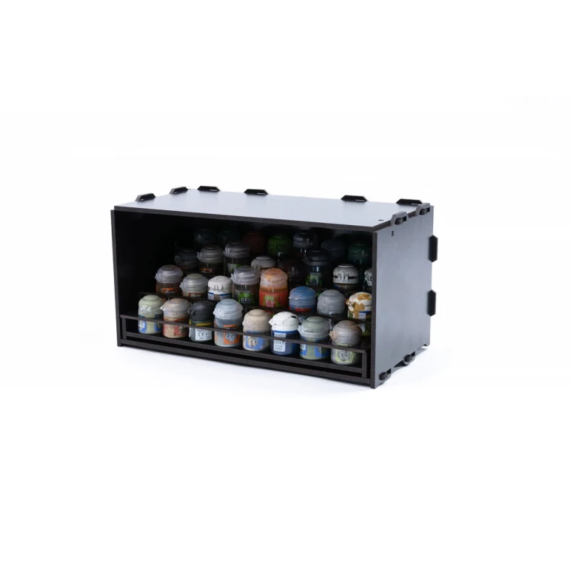 Black Paint Rack: Uitschuifbaar Rek (voor Citadel Verf) 8 Black Paint Rack: Uitschuifbaar Rek (voor Citadel Verf) - Afbeelding 8