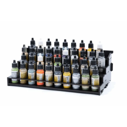 Black Paint Rack: Top Middenstuk (voor The Army Painter & Vallejo Verf) -Bordspellen Winkel 1789519701