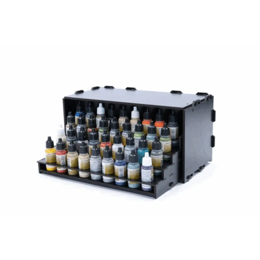 Black Paint Rack: Uitschuifbaar Rek (voor The Army Painter & Vallejo Verf) -Bordspellen Winkel 1792449579