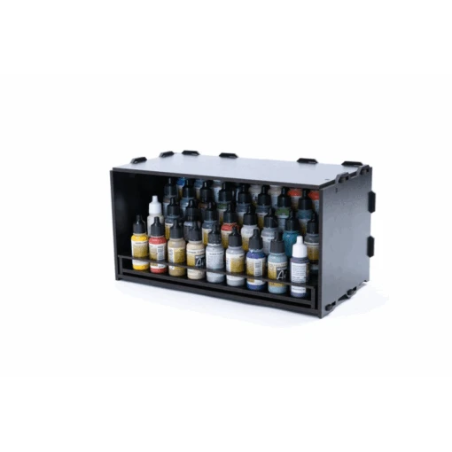 Black Paint Rack: Uitschuifbaar Rek (voor The Army Painter & Vallejo Verf) -Bordspellen Winkel 1792449582