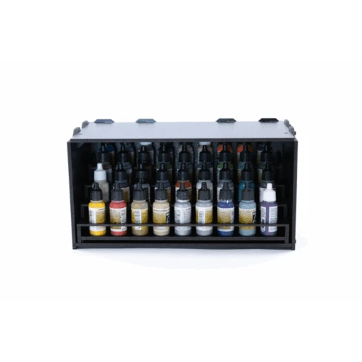 Black Paint Rack: Uitschuifbaar Rek (voor The Army Painter & Vallejo Verf) -Bordspellen Winkel 1792449594