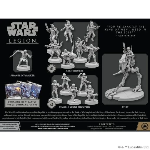 Atomic Mass Games Star Wars Legion: 501st Legion Battle Force Starter Set -Bordspellen Winkel 1918753473