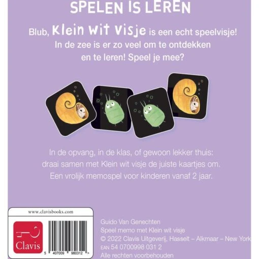 Speel Memo Met Klein Wit Visje (2+) -Bordspellen Winkel 1943468613