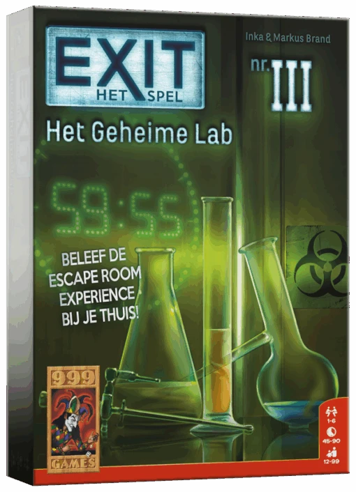 999 Games EXIT - Het Geheime Lab -Bordspellen Winkel 357510147