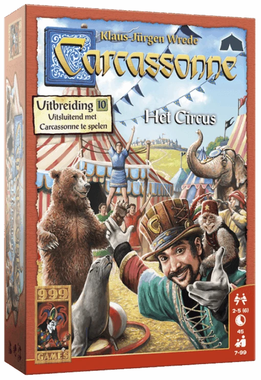 999 Games Carcassonne: Het Circus (Uitbreiding 10) -Bordspellen Winkel 361107163