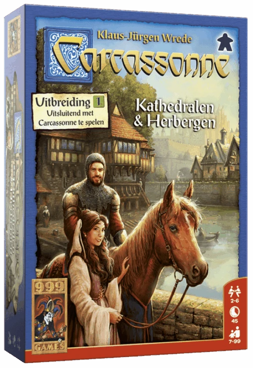999 Games Carcassonne: Kathedralen & Herbergen (Uitbreiding 1) -Bordspellen Winkel 361107241
