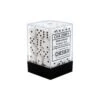 Chessex Dobbelstenen Opaque White/Black - D6 - 12mm - 36 Stuks