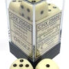 Chessex Dobbelstenen D6 (16mm) Opaque Ivory/Black