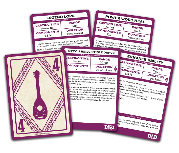 Dungeons & Dragons: Spellbook Cards - Bard 2 Dungeons & Dragons: Spellbook Cards - Bard - Afbeelding 2