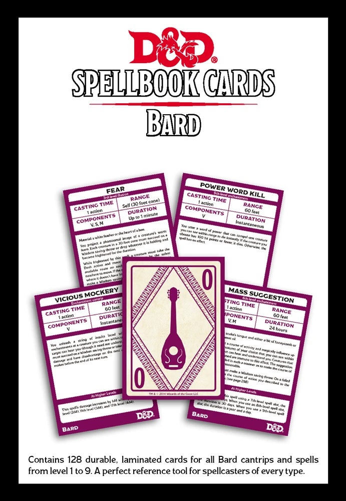 Dungeons & Dragons: Spellbook Cards - Bard 3 Dungeons & Dragons: Spellbook Cards - Bard - Afbeelding 3