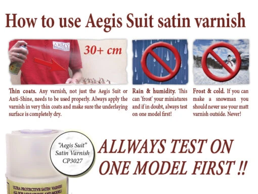 Aegis Suit Satin Varnish Spray (The Army Painter) -Bordspellen Winkel 692540413