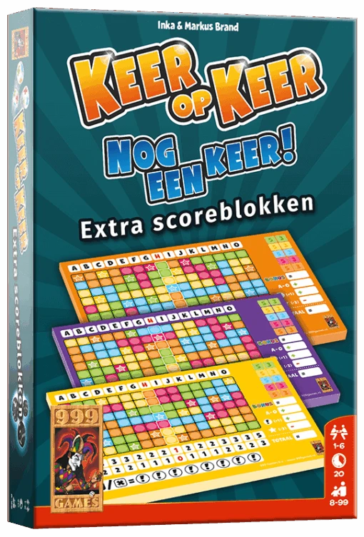 999 Games Keer Op Keer: Nog Een Keer (Extra Scoreblokken - Level 2, 3 En 4) -Bordspellen Winkel 761608455