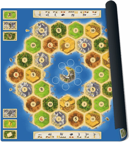 999 Games De Kolonisten Van Catan: Playmat (Atoll) -Bordspellen Winkel 837430864