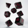 Dobbelstenen Classic RPG Dice Set Black/Red (7 Stuks)