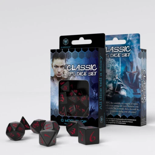 Dobbelstenen Classic RPG Dice Set Black/Red (7 Stuks) -Bordspellen Winkel 951947185